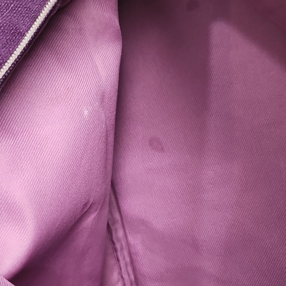 Victoria's Secret Violet and Gold Zip Satchel Purse - Picture 5 of 5